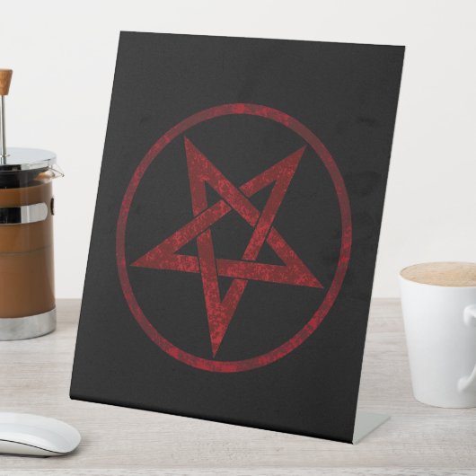 Signe De Table Pentagram Red Devil (In SItu)