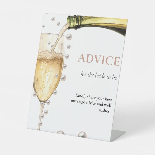 Signe De Table Perals & Prosecco nuptiale perle de douche Signal  (Recto)