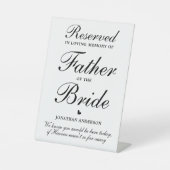 Signe De Table Père de la Mariée Mariage du mémorial du siège rés (Recto)