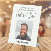 Signe De Table Père de la mariée Photo Mariage réservé