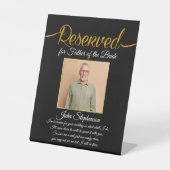 Signe De Table Père de la mariée Sauvez un siège Photo Mariage Me (Recto)