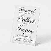 Signe De Table Père du Mariage commémoratif du siège réservé de l (Recto)