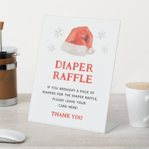 Signe De Table Père Noël Baby Holiday Baby shower Déchets Raffle
