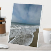 Signe De Table Père Noël Monica Beach en automne. (In SItu)