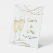 Signe De Table Perles d'or et Fête des mariées de poursuites Cart (Recto)