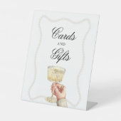 Signe De Table Perles et poursuites Cartes de Fête des mariées et (Recto)