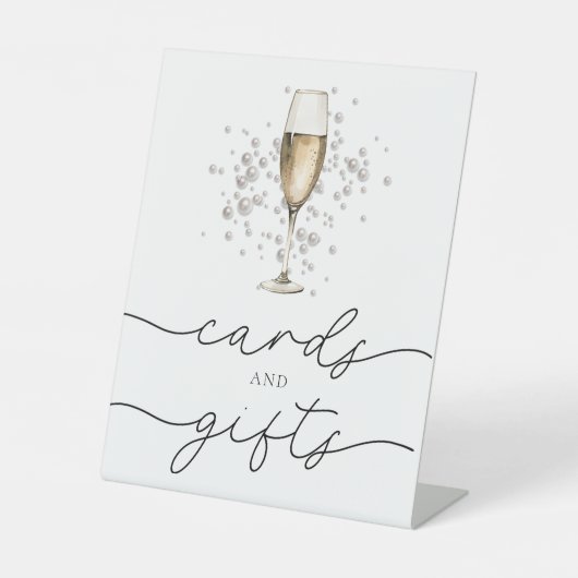 Signe De Table Perles et poursuites Cartes de Fêtes des mariées e (Recto)