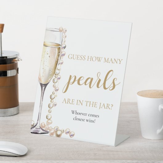 Signe De Table Perles et Procuco Devinez combien de perles jeu (In SItu)