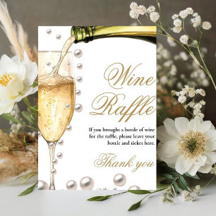 Signe De Table Perles et Prosecco Barre de fleurs de douche nupti