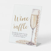 Signe De Table Perles et Prosecco Fête des mariées Jeu de Raffle  (Recto)