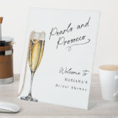 Signe De Table Perles et Prosecco Fête des mariées moderne minima (In SItu)