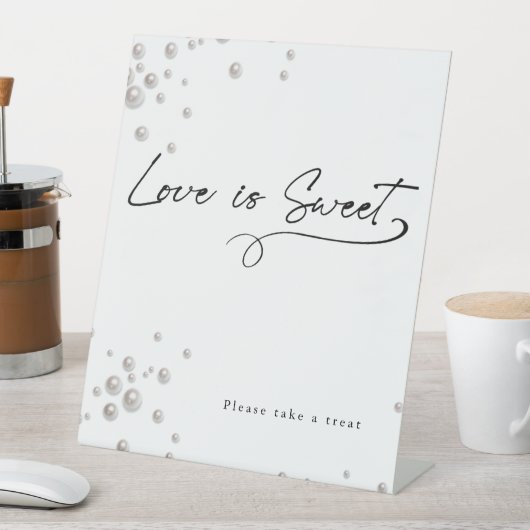 Signe De Table Perles et Prosecco minima douche nuptiale moderne (In SItu)