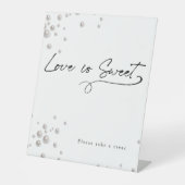 Signe De Table Perles et Prosecco minima douche nuptiale moderne (Recto)