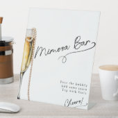 Signe De Table Perles et Prosecco minima Moderne bar Mimosa (In SItu)