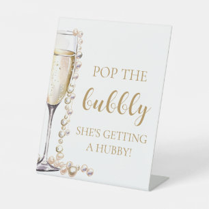 Signe De Table Perles Poursuivre Pop La Bubbly Elle se fait hubby