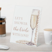 Signe De Table Perles Prosecco Faisons Pleuvoir d'Amour sur la Ma (In SItu)