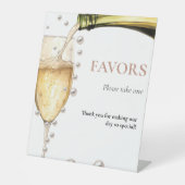 Signe De Table Perles & Prosecco nuptiale perle de douche Faveur (Recto)