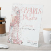 Signe De Table Perles roses et faveurs du procureur (In SItu)