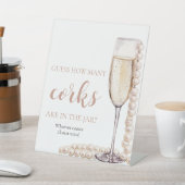 Signe De Table Perles roses et Prosecco Jeu de devinette : combie (In SItu)