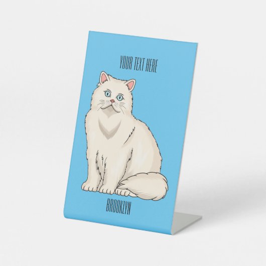 Signe De Table Persian cat (Recto)