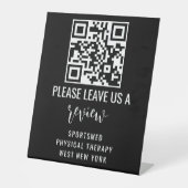 Signe De Table Personalized Business QR Code – Leave a Review D (Recto)
