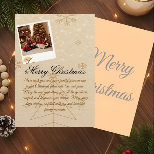 Signe De Table “Personalized Family Christmas Photo Stand”