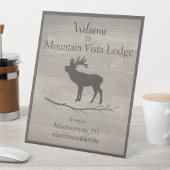 Signe De Table Personalized Mountain Lodge Guest WiFi Sign (In SItu)