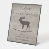 Signe De Table Personalized Mountain Lodge Guest WiFi Sign (Recto)