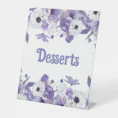 Signe De Table Personalized Violet Purple Flowers Wedding (Recto)