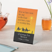 Signe De Table Personnalisable Trois Sages Hommes Noël Religieux (In SItu)