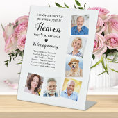 Signe De Table Personnalisé 6 Photo Heaven Poem Mariage Memorial