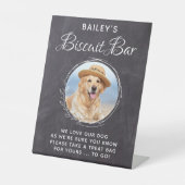 Signe De Table Personnalisé Mariage Photo Chien Traite Biscuit Ba (Recto)