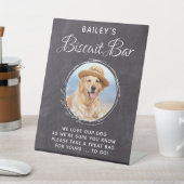 Signe De Table Personnalisé Mariage Photo Chien Traite Biscuit Ba (In SItu)