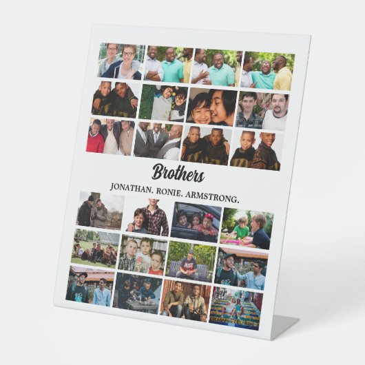 Signe De Table Personnalisé Meilleurs Amis Forever Brothers Photo (Recto)