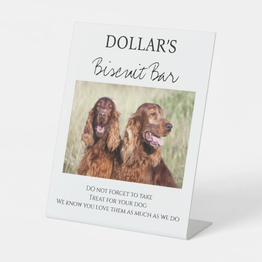 Signe De Table Personnalisé nous faisons trop animal mariage bisc (Recto)