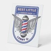 Signe De Table Personnaliser Barber Shop Chair ID station (Recto)