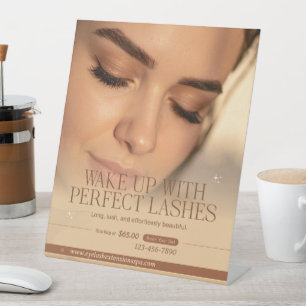 Signe De Table Personnaliser Brun Or Élégant Beauté Extension de