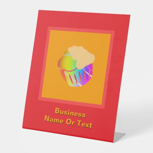 Signe De Table Personnaliser Cupcake (Recto)