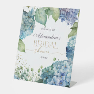 Signe De Table Personnaliser Fête des mariées Blue Hydrangeas Bie