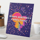Signe De Table Personnaliser Rainbow Fish Kids Joyeux anniversair (In SItu)