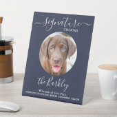 Signe De Table Pet Chien Mariage Signature Cocktail Photo Marine (In SItu)