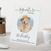 Signe De Table Pet Chien Mariage Signature Cocktail Photo personn (In SItu)