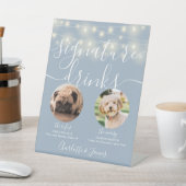 Signe De Table Pet Chien Signature Boissons Chaîne Lumières Dusty (In SItu)