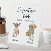 Signe De Table Pet Dog Calligraphy Signature Drink wedding sign (In SItu)