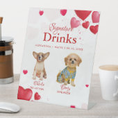 Signe De Table Pet Dog Valentine Signature Drink wedding sign (In SItu)