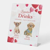 Signe De Table Pet Dog Valentine Signature Drink wedding sign (Recto)