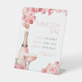 Signe De Table Pétales et Procuco Mimosa Bar Fête des mariées (Recto)