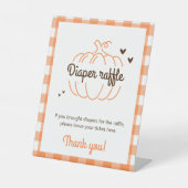 Signe De Table Petit Baby shower Citrouille simple Raffin (Recto)