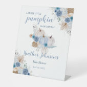 Signe De Table Petit Baby shower d'automne doux Citrouille (Recto)