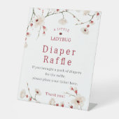 Signe De Table Petit Baby shower Ladybug Déchets Raffle (Recto)